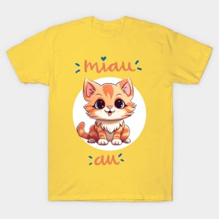 orange cat cute smiling T-Shirt